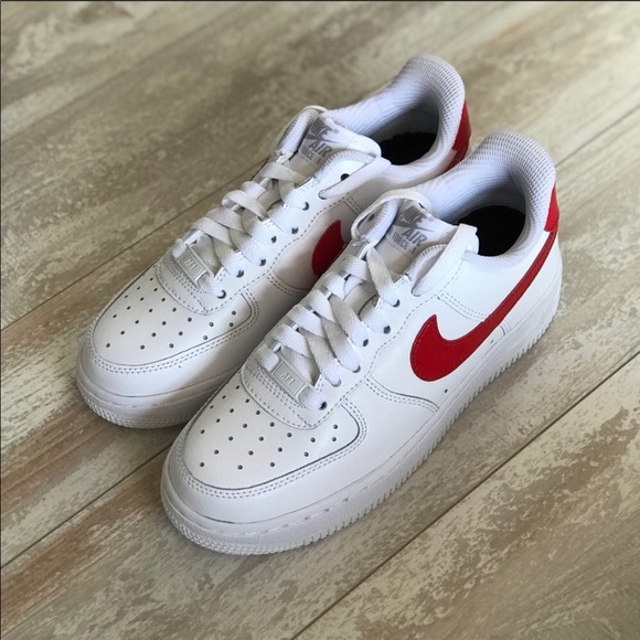 NWT Nike ID Air Force 1 Custom Red swoosh - Picture 2 of 8